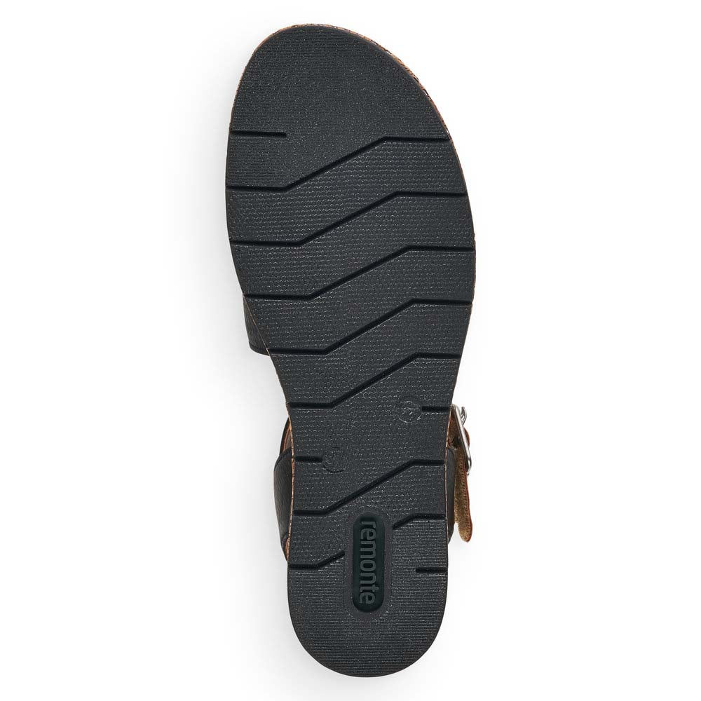 Remonte Women's Style D3052 Casual Sandal - Black Combination 2uHw7Brk