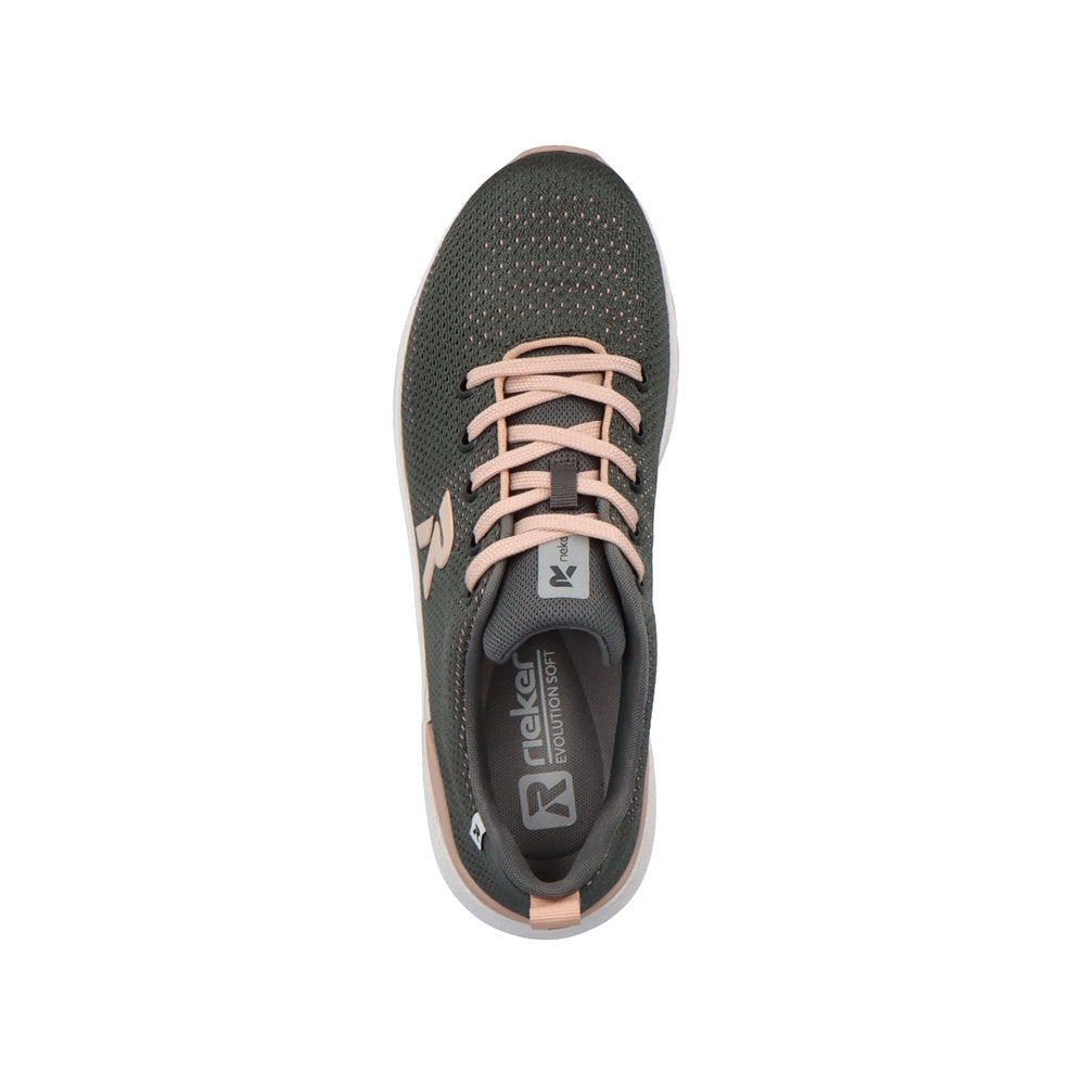 Rieker Evolution Women's Style 40100 Athletic Lace-Up - Grey LerSMXfm