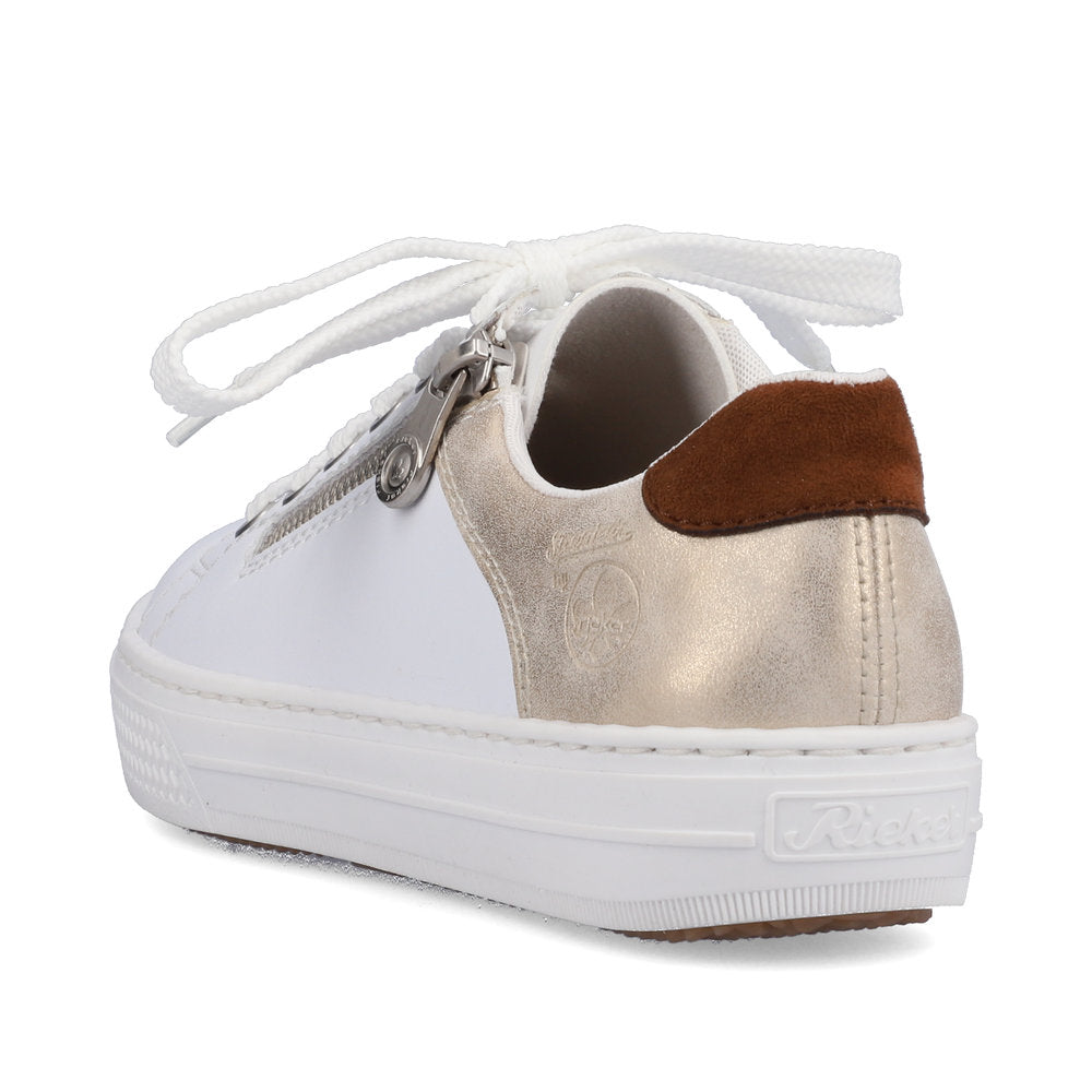 Rieker Women's Style L59A1 Athletic Lace-Up With Zip - White Combination VwVKGWRo