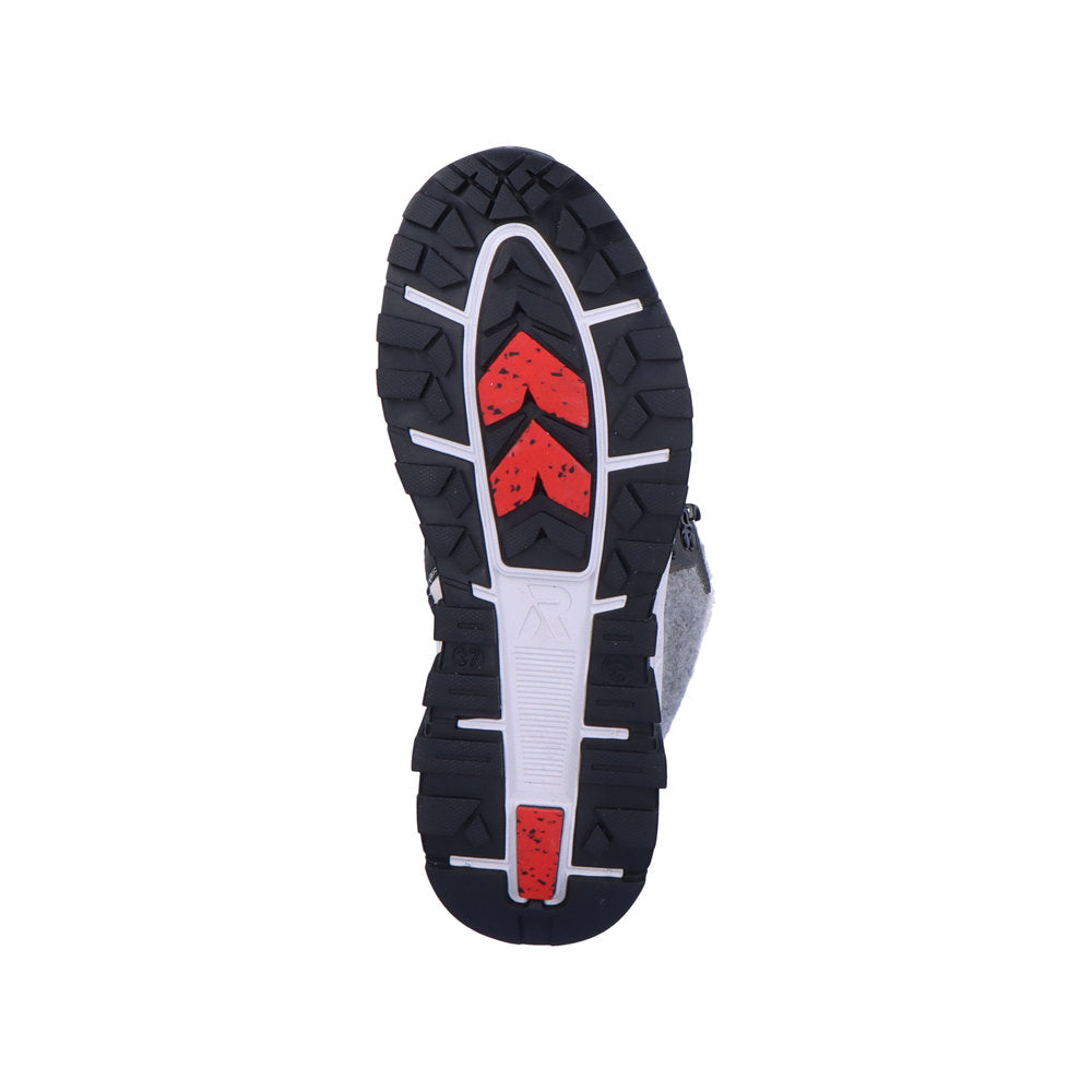 Rieker Evolution Suede Leather Women's Mid Height W0066 Mid-Height Boots - Fiber Grip - White Combination 1d6YafRA