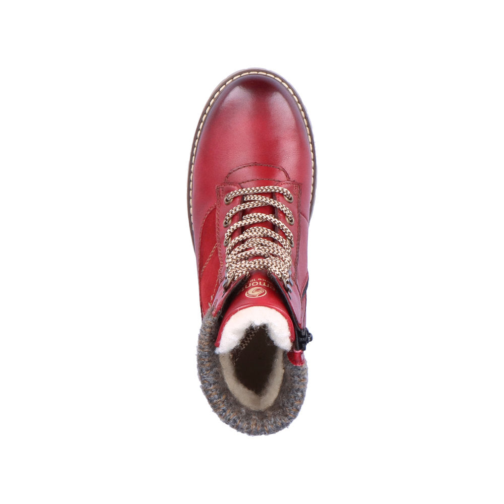 Remonte Leather Women's Mid Height D9378-00 Mid-Height Bootsflip Grip - Red Combination n5clnoDZ