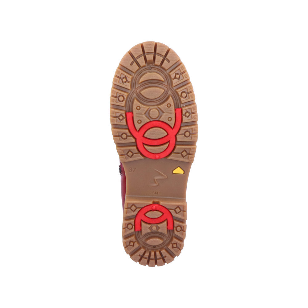 Remonte Leather Women's Mid Height D9378-00 Mid-Height Bootsflip Grip - Red Combination n5clnoDZ