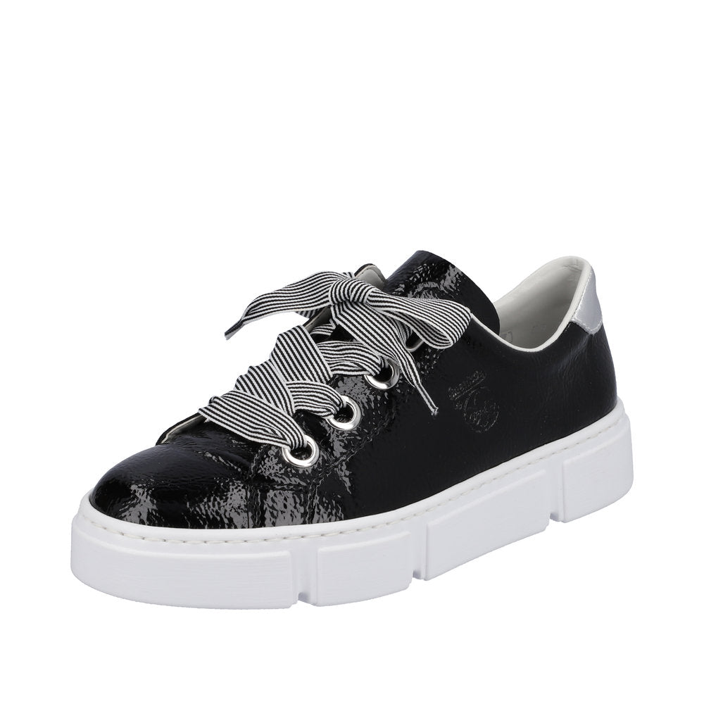 Rieker Women's Style N59A2 Athletic Lace-Up - Black
