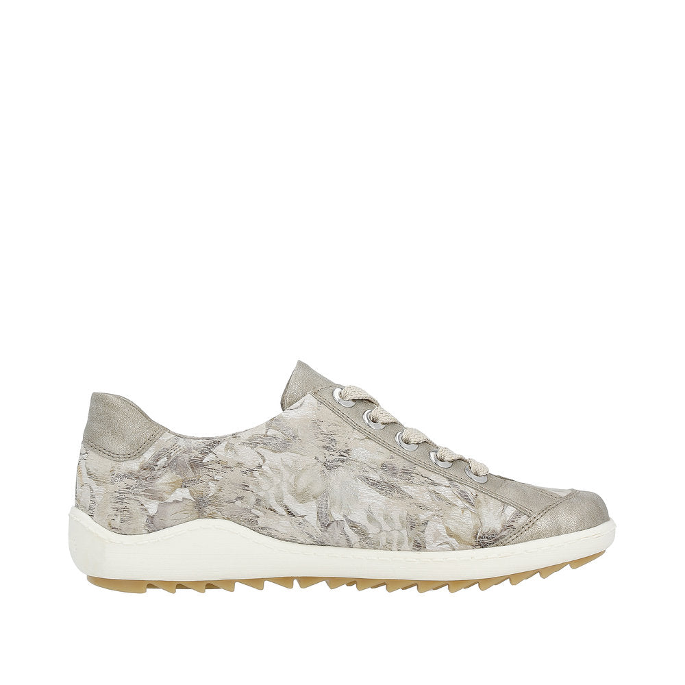 Remonte Women's Style R1402 Casual Lace-Up With Zip - Beige Combination YKBf5Gpn