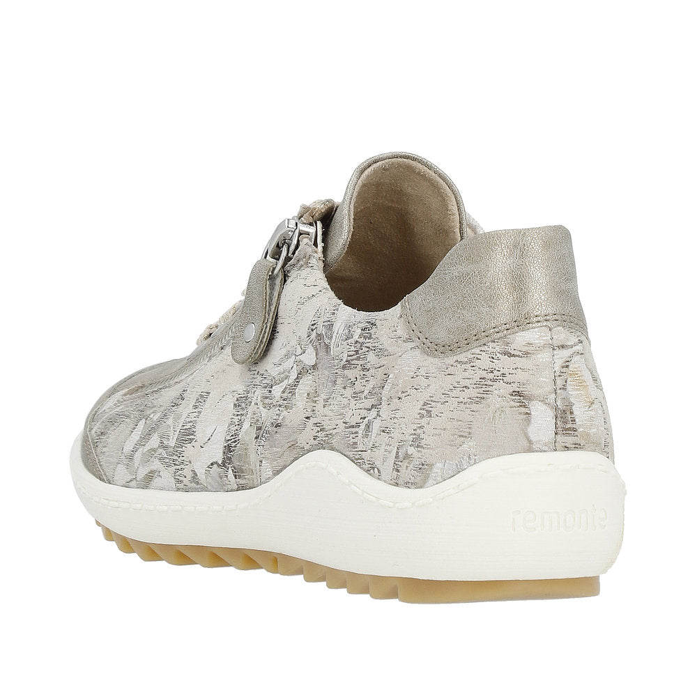 Remonte Women's Style R1402 Casual Lace-Up With Zip - Beige Combination YKBf5Gpn
