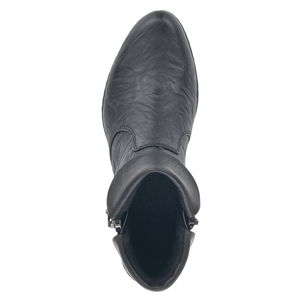 Rieker Leather Women's Short Y07A8 Ankle Boots - Black cnA37qVD