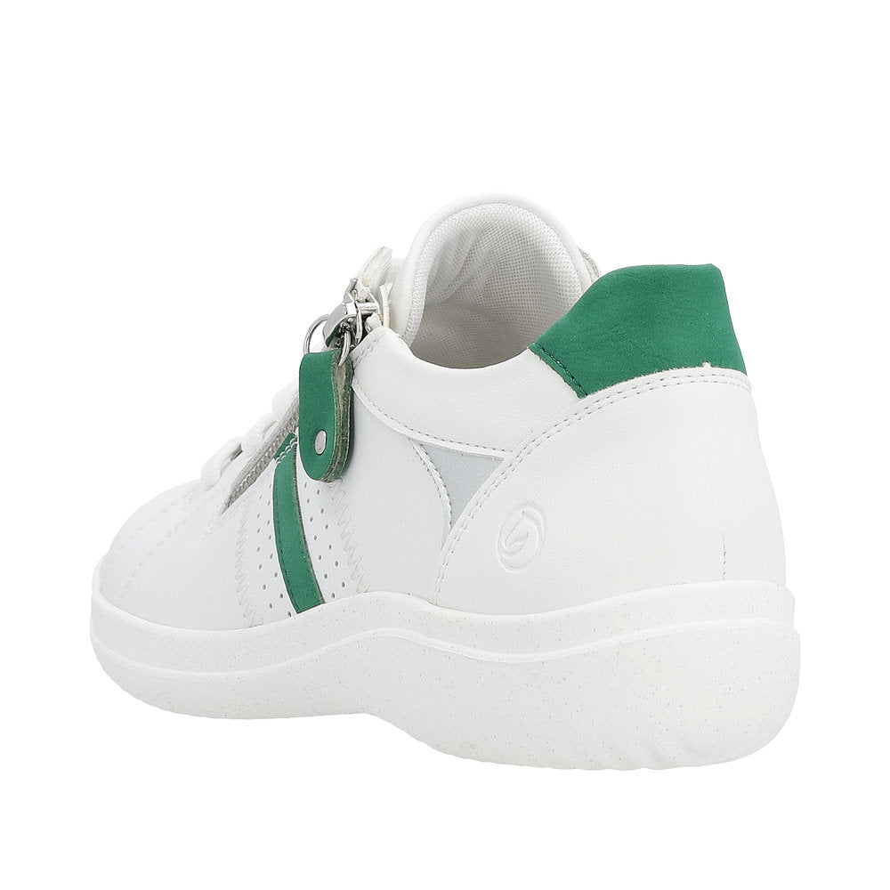 Remonte Women's Style D1E01 Athletic Lace-Up With Zip - Green jhk7e8C4