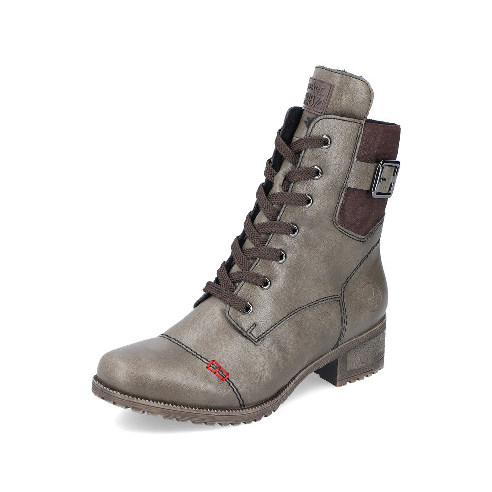 Rieker Synthetic Material Women's Mid Height 70345 Mid-Height Boots - Green