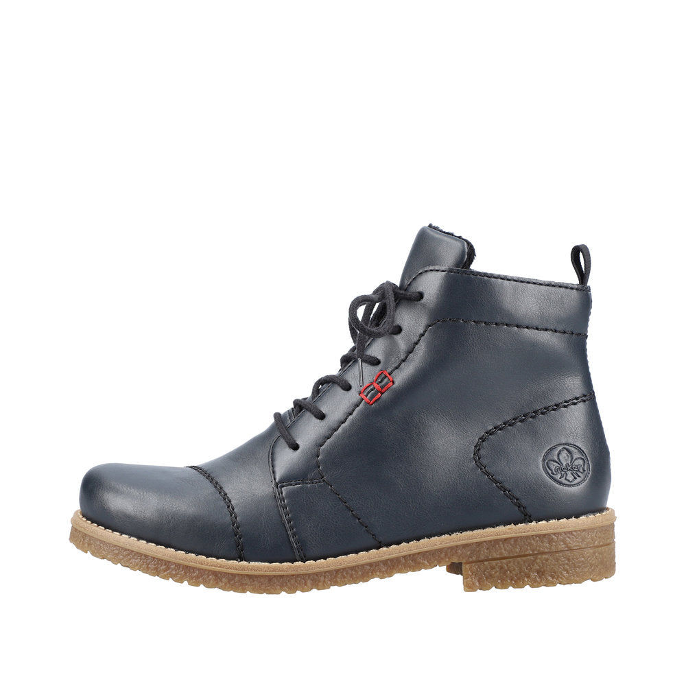 Rieker Synthetic Material Women's Short 73500 Ankle Boots - Blue WZ5ZqNJI