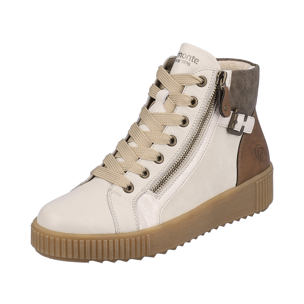 Remonte Synthetic Material Women's Mid Height R7997 Mid-Height Boots - White Combination