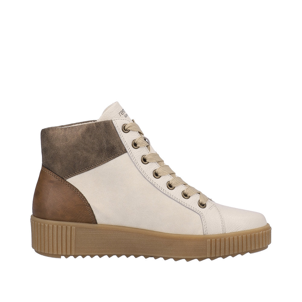 Remonte Synthetic Material Women's Mid Height R7997 Mid-Height Boots - White Combination 9OhsGBIp
