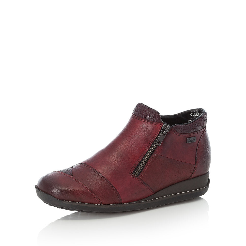 Rieker Leather Women's Short 44281 Ankle Boots - Red