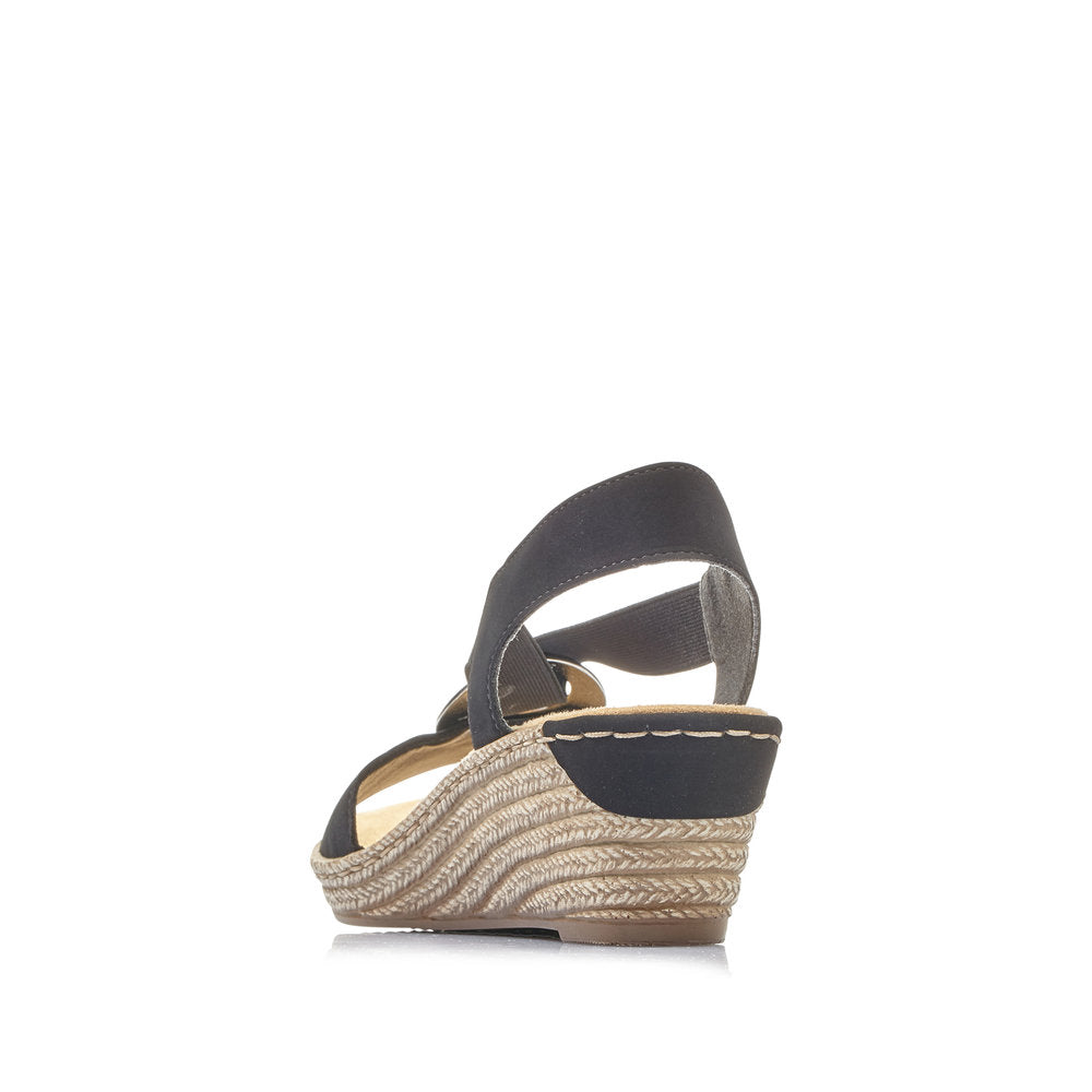 Rieker Women's Style 624H6 Dress Sandal - Black AFLYkCdP