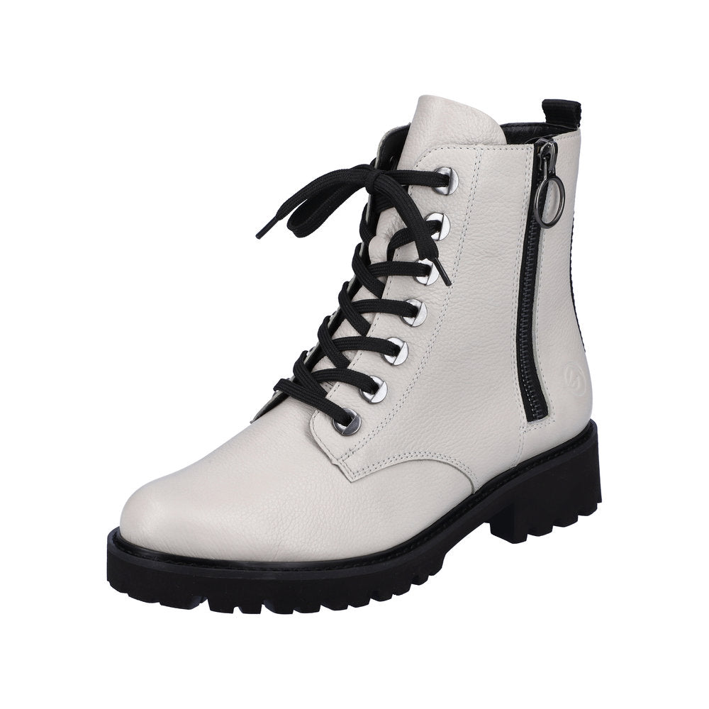 Remonte Leather Women's Mid Height D8671 Mid-Height Boots - White
