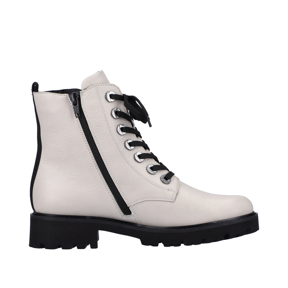 Remonte Leather Women's Mid Height D8671 Mid-Height Boots - White Zfsxid9z