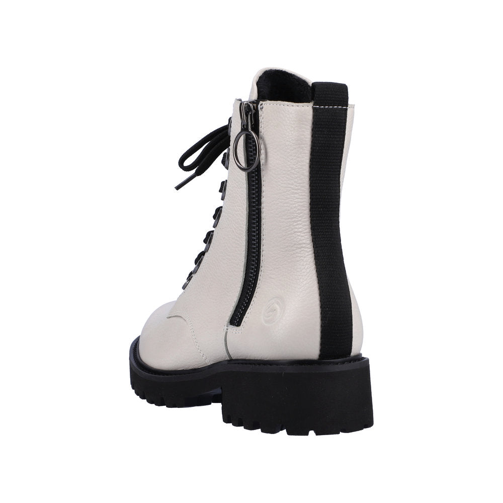 Remonte Leather Women's Mid Height D8671 Mid-Height Boots - White Zfsxid9z