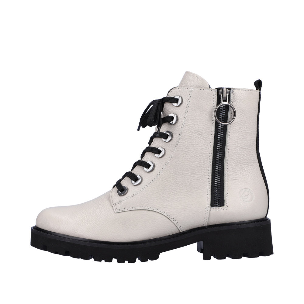 Remonte Leather Women's Mid Height D8671 Mid-Height Boots - White Zfsxid9z