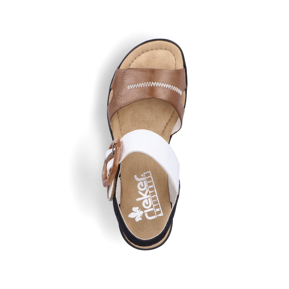 Rieker Women's Style 68176 Dress Sandal - Beige Combination qPbRU578