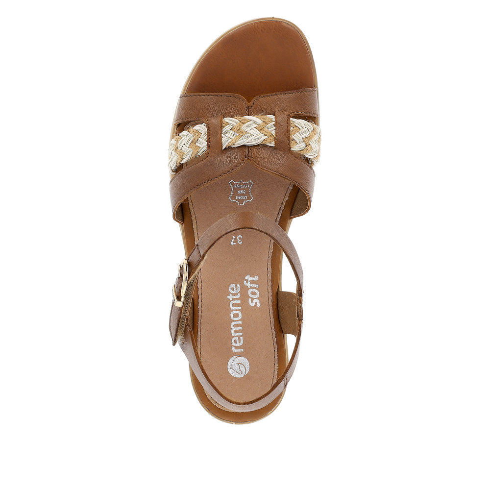 Remonte Women's Style D6461 Dress Sandal - Brown Combination fbWb01bX