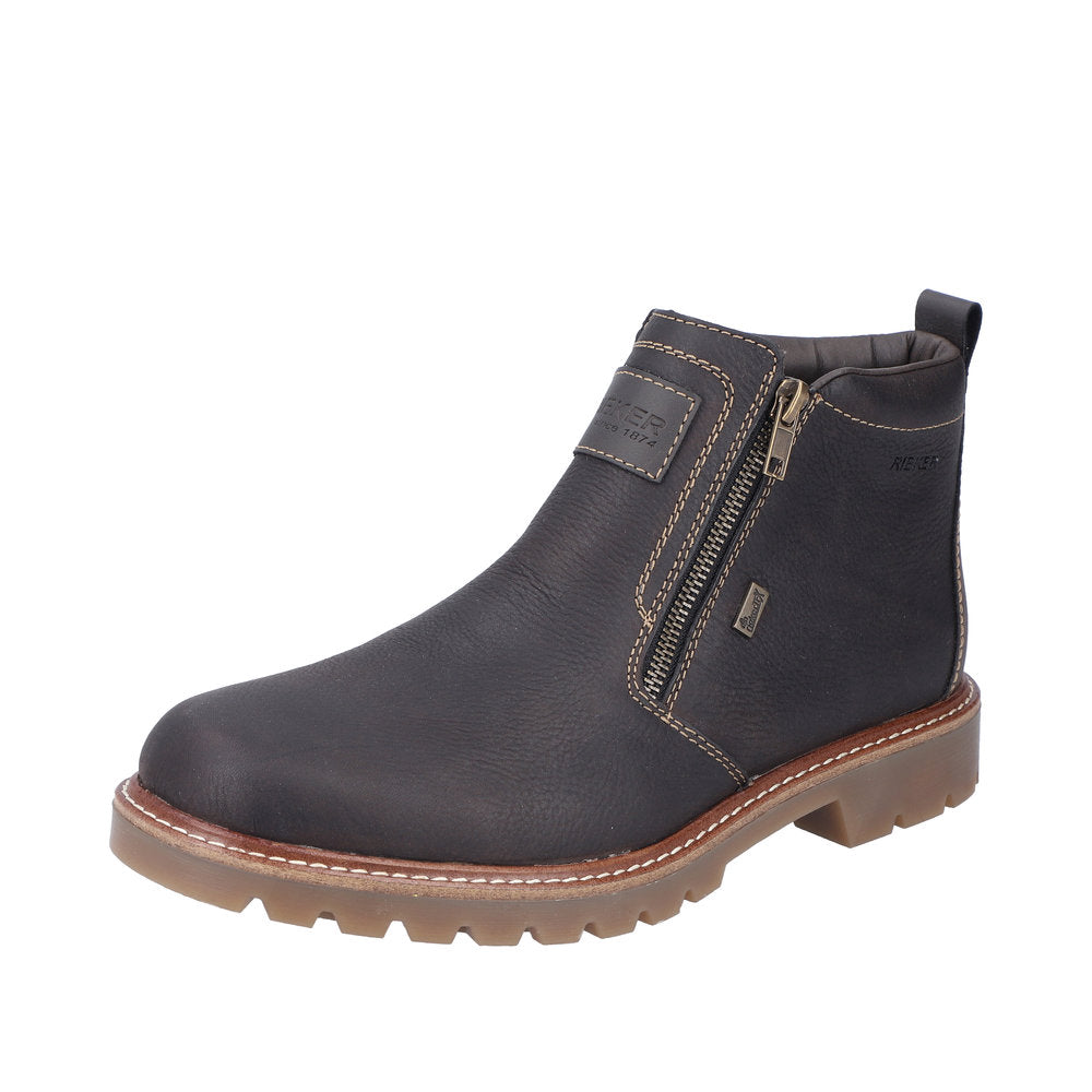 Rieker Leather Men's 39871 Ankle Bootsfiber Grip - Brown