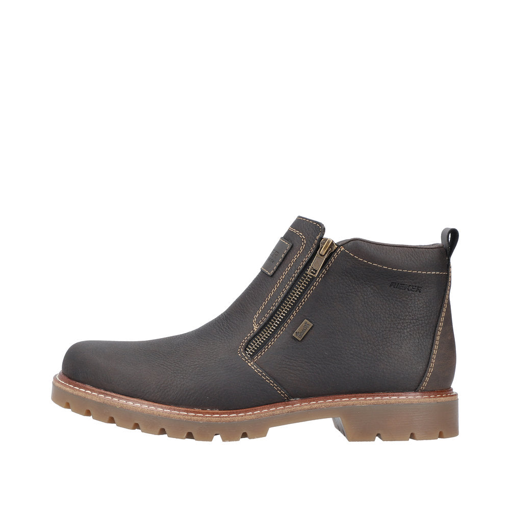 Rieker Leather Men's 39871 Ankle Bootsfiber Grip - Brown PAXaEbCQ