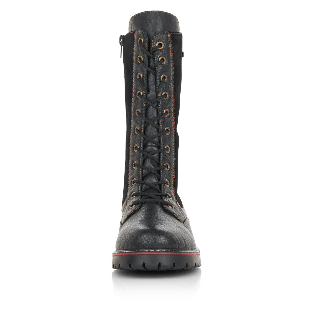 Remonte Synthetic Leather Women's Mid Height D9370 Mid-Height Bootsflip Grip - Black Lt8abnEu