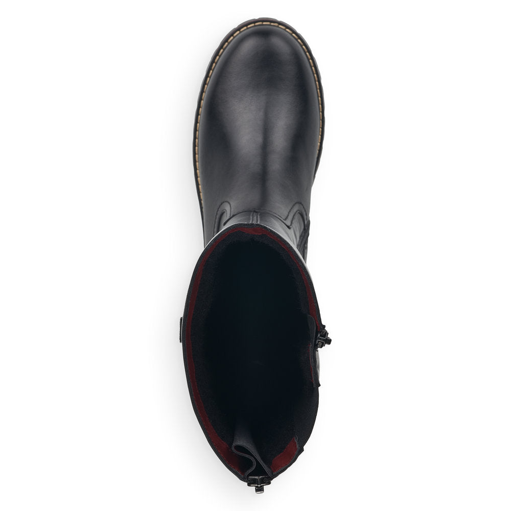 Remonte Leather Women's Tall D9376 Tall Bootsflip Grip - Black piUns0du