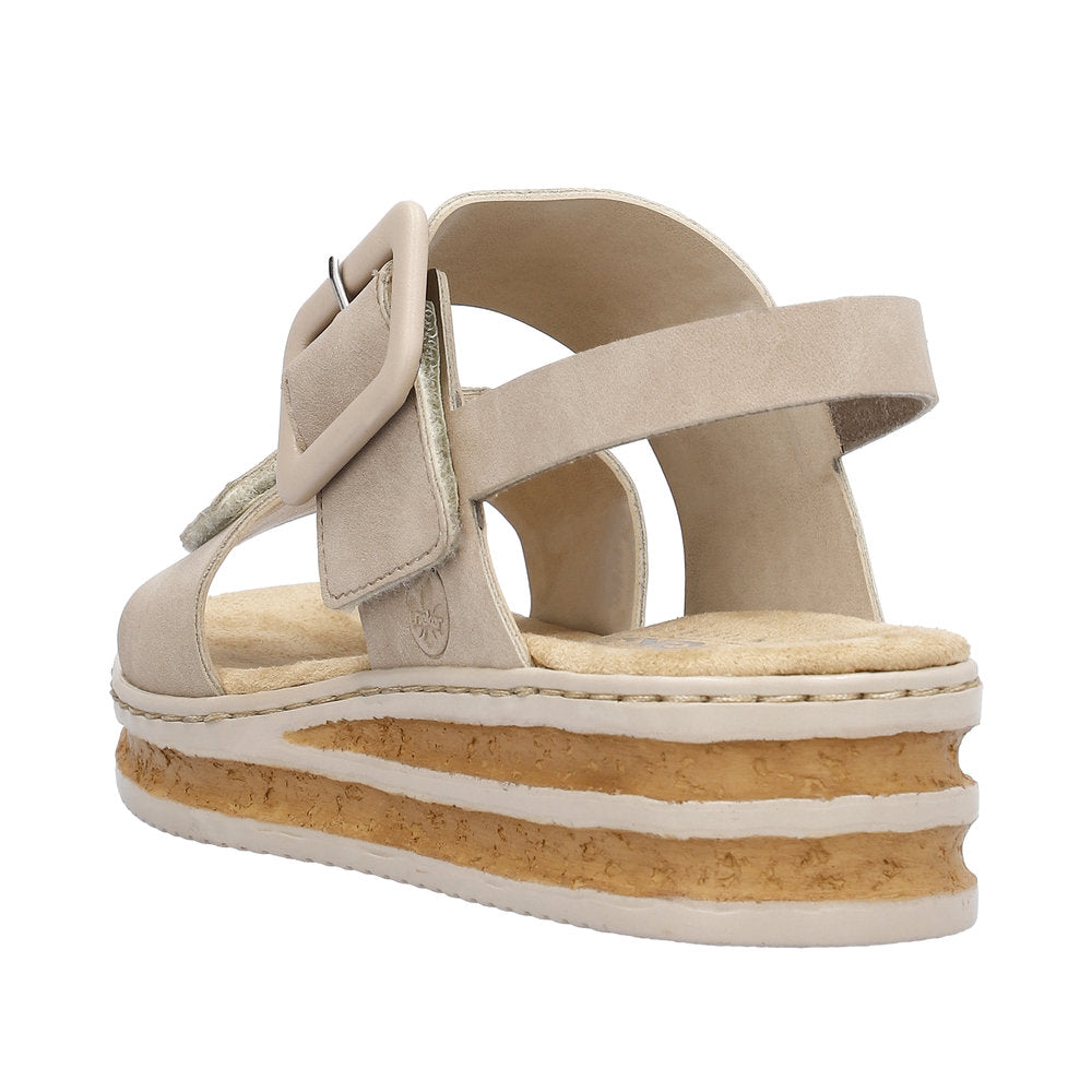 Rieker Women's Style 62950 Casual Sandal - Beige YPEU08DW