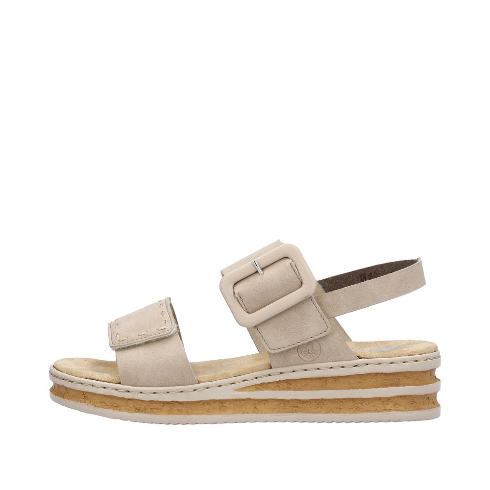 Rieker Women's Style 62950 Casual Sandal - Beige YPEU08DW