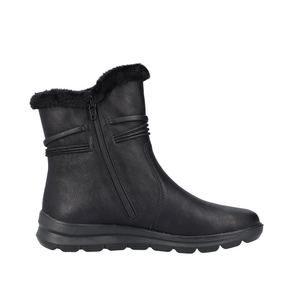 Rieker Synthetic Material Women's Short Z0070 Ankle Boots - Black N073LVwV