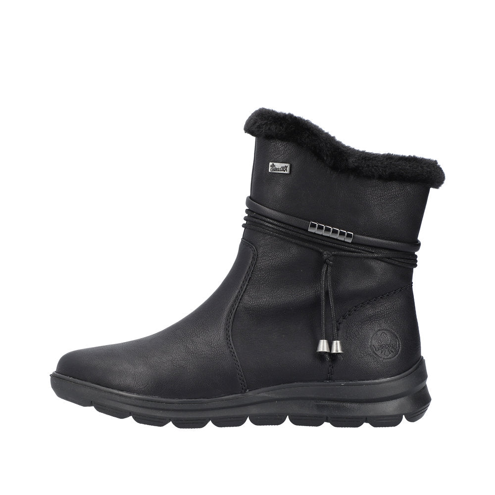 Rieker Synthetic Material Women's Short Z0070 Ankle Boots - Black N073LVwV