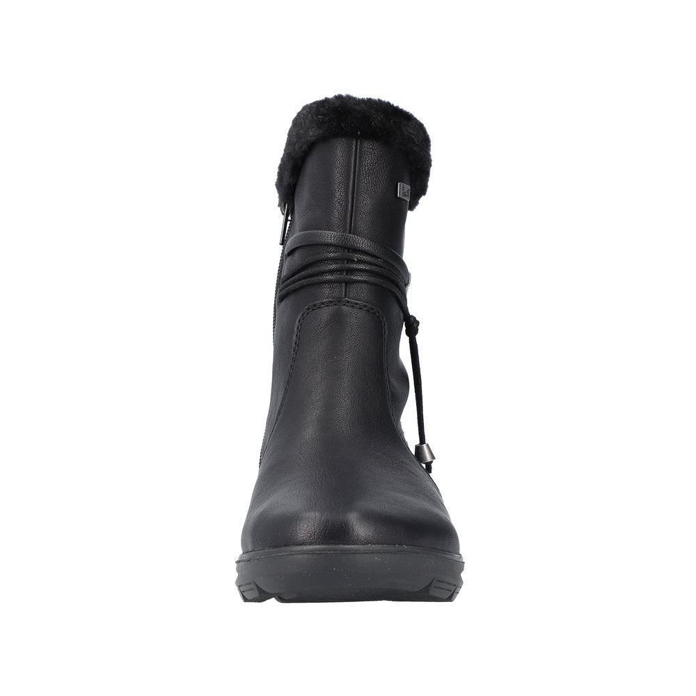 Rieker Synthetic Material Women's Short Z0070 Ankle Boots - Black N073LVwV