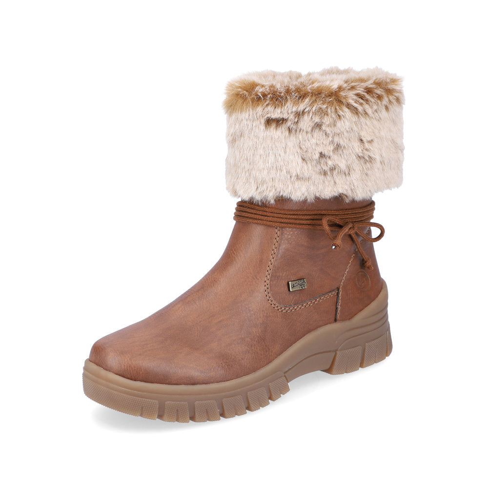 Remonte Synthetic Leather Women's Mid Height D0E70 Mid-Height Boots - Brown