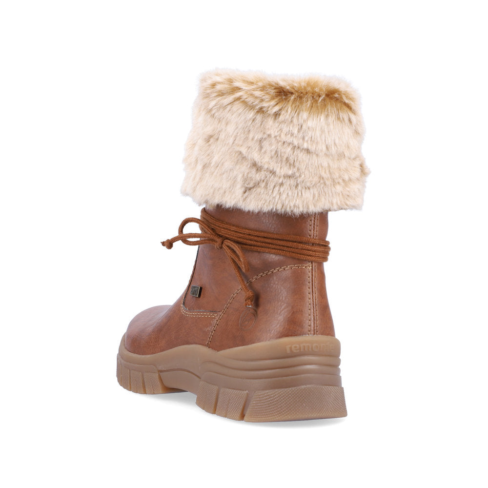 Remonte Synthetic Leather Women's Mid Height D0E70 Mid-Height Boots - Brown JJJtI35j