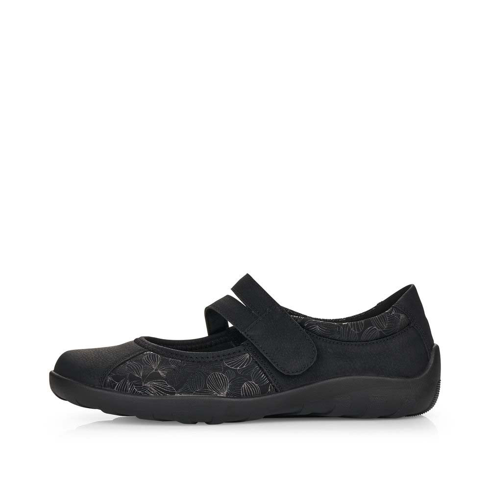 Remonte Women's Style R3510 Casual Ballerina With Strap - Black t7xf2nek