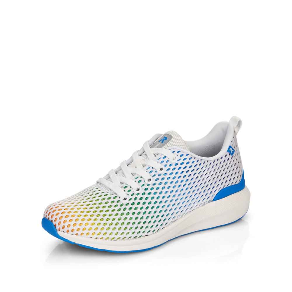 Rieker Evolution Women's Style 40101 Athletic Lace-Up - White Combination