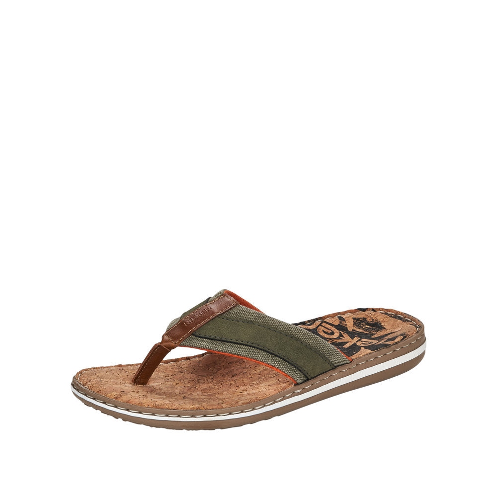 Rieker Men's Style 21095 Casual Flip Flop - Green