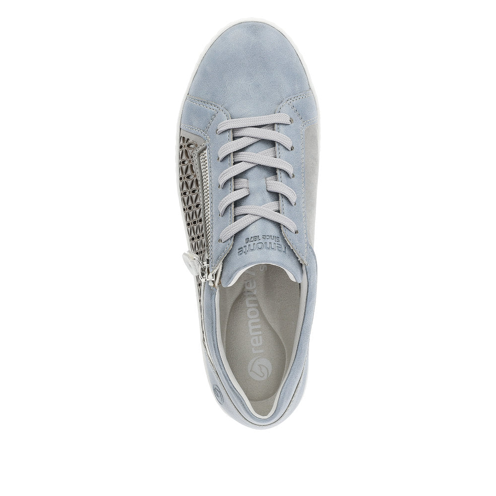 Remonte Women's Style D5830 Casual Lace-Up With Zip - Blue Combination zPxAH3nf