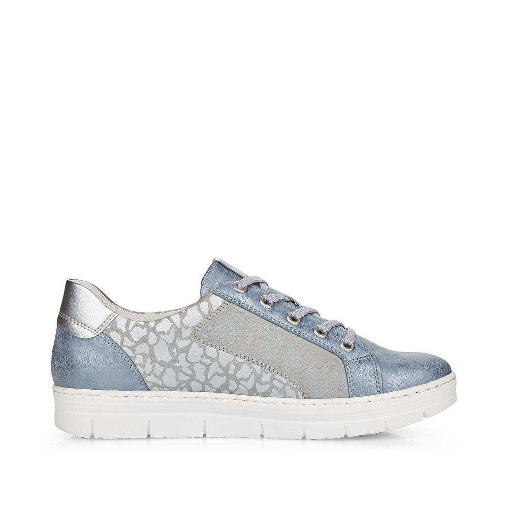 Remonte Women's Style D5821 Casual Lace-Up With Zip - Blue Combination HruRlWbN