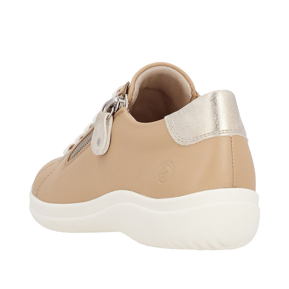 Remonte Women's Style D1E03 Athletic Lace-Up With Zip - Brown CuWRldXT