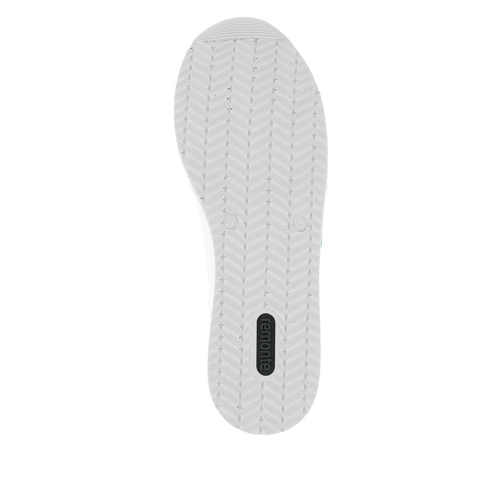 Remonte Women's Style D1318 Athletic Lace-Up With Zip - White NBAyzlpC