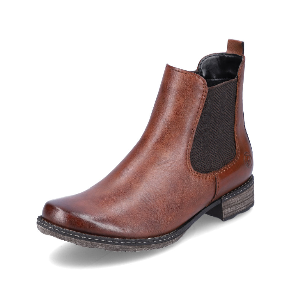 Remonte Leather Women's Mid Height D4375 Ankle Boots - Brown