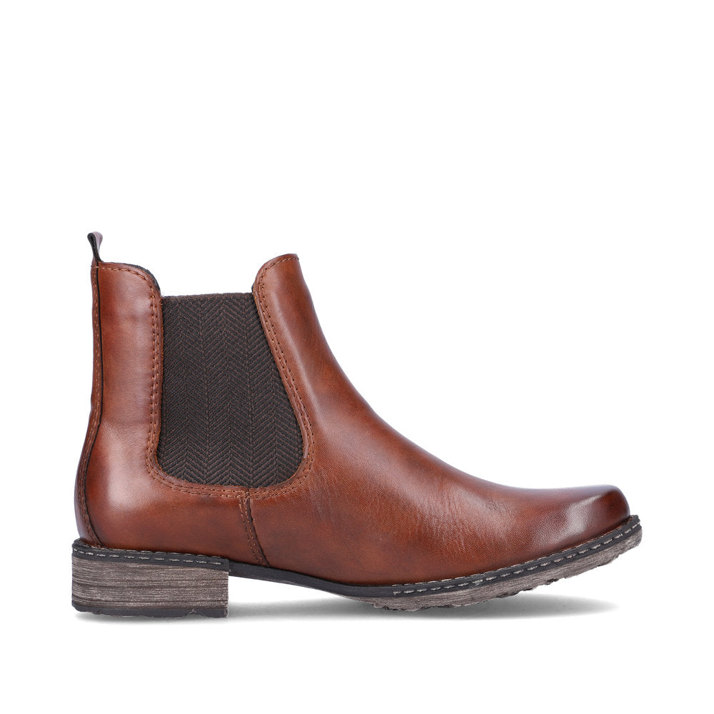Remonte Leather Women's Mid Height D4375 Ankle Boots - Brown YaE5YxL8