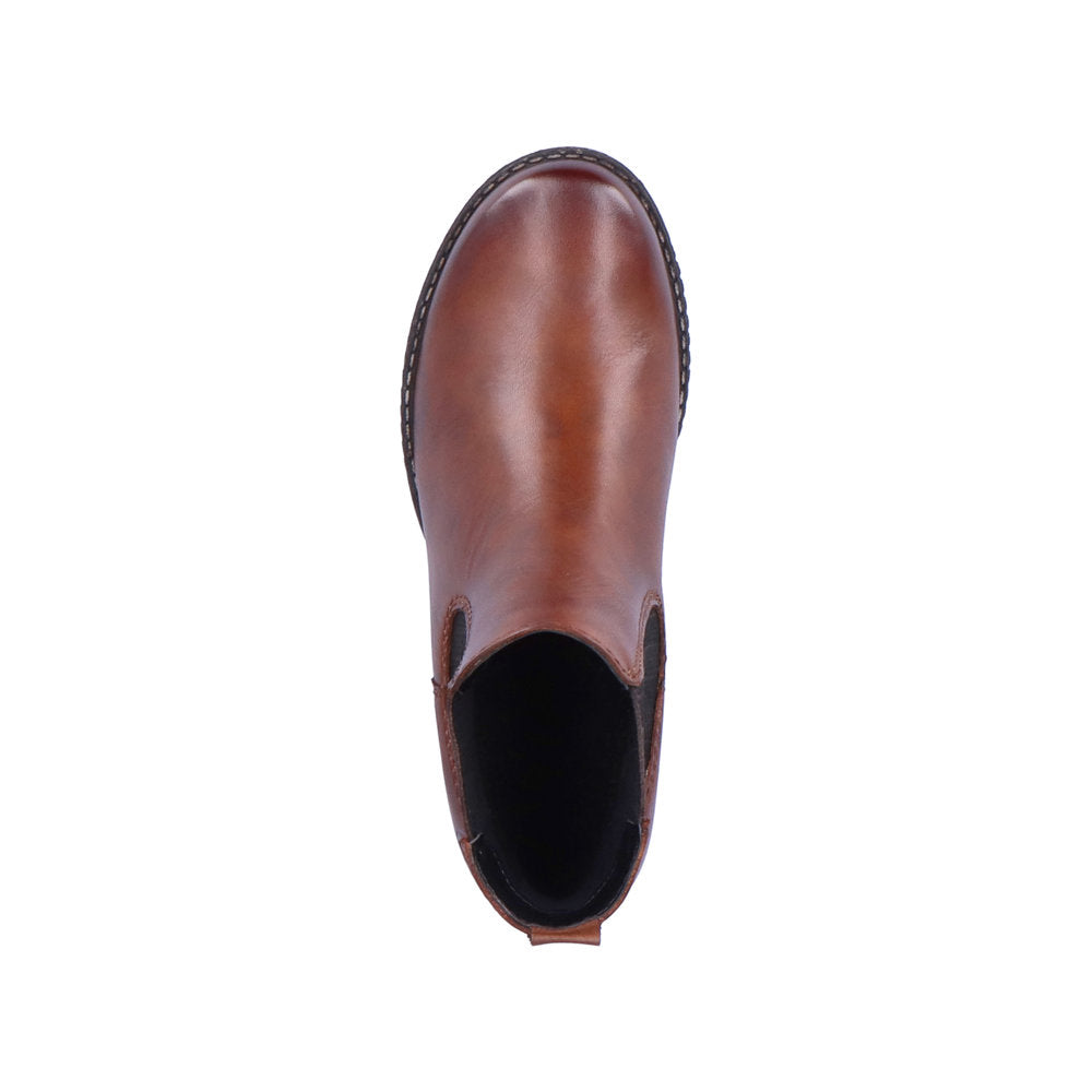 Remonte Leather Women's Mid Height D4375 Ankle Boots - Brown YaE5YxL8