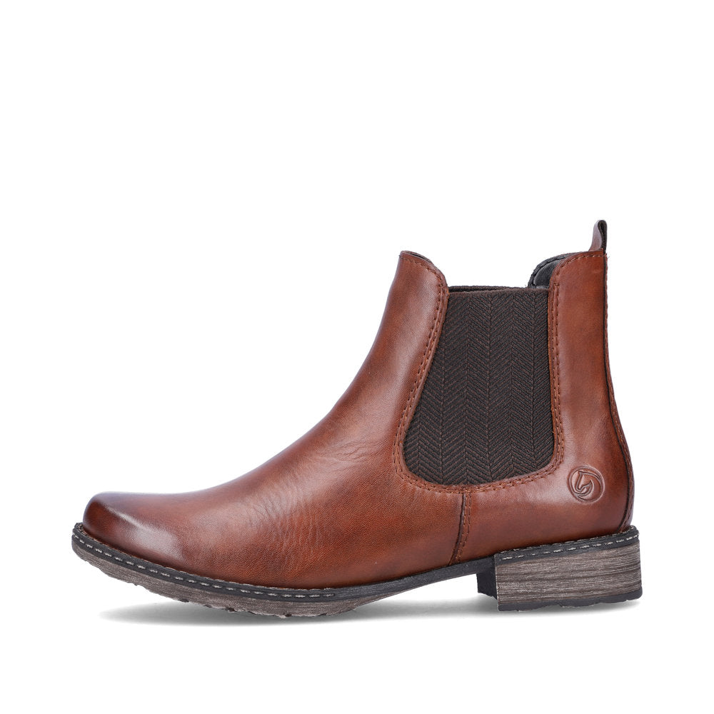 Remonte Leather Women's Mid Height D4375 Ankle Boots - Brown YaE5YxL8