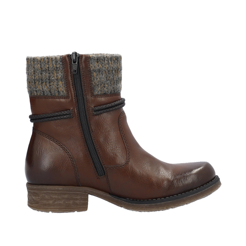 Rieker Synthetic Material Women's Short 79688 Ankle Boots - Brown sBzKgQnz