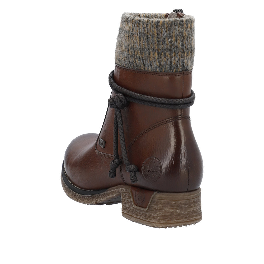 Rieker Synthetic Material Women's Short 79688 Ankle Boots - Brown sBzKgQnz