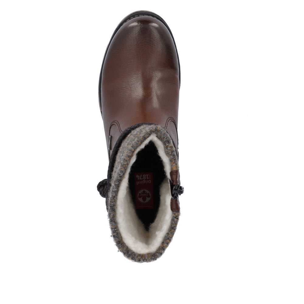 Rieker Synthetic Material Women's Short 79688 Ankle Boots - Brown sBzKgQnz