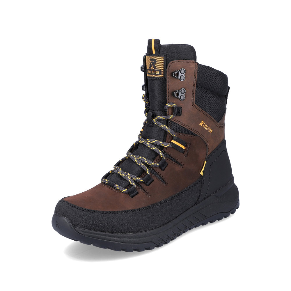 Rieker Evolution Synthetic Leather Men's U0171 Ankle Boots Fiber Grip - Brown