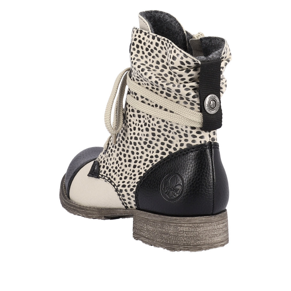 Rieker Synthetic Material Women's Short 70822 Ankle Boots - Beige Combination NcqsKRZp